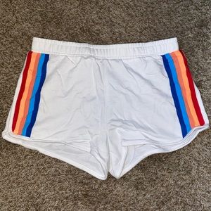 Rainbow Detail Relaxed Fit Shorts